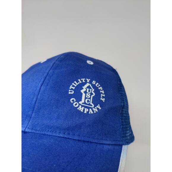 Utility Supply Company Mesh Back Strapback Hat Prime Cap Blue - Picture 3 of 10